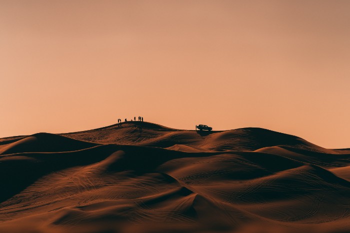 Experience the dunes in Dubai.